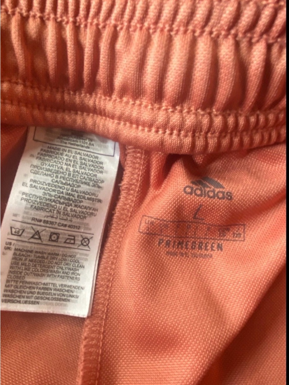adidas Orange Joggers with White Side Stripes - Picture 10 of 10